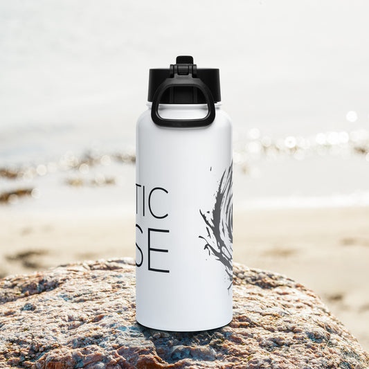 Kaotic Rose Stainless Steel Water Bottle With A Straw Lid